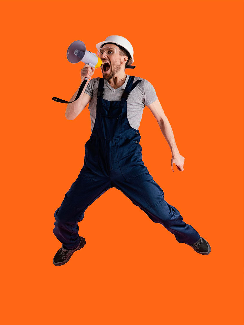 portrait-engineer-man-jumping-with-megaphone